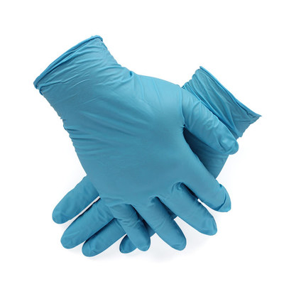 愛馬斯加厚型一次性藍色丁腈手套工業汽修清潔APFGWCHD